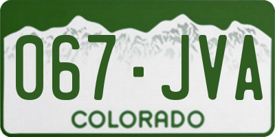 CO license plate 067JVA