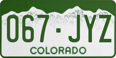 CO license plate 067JYZ