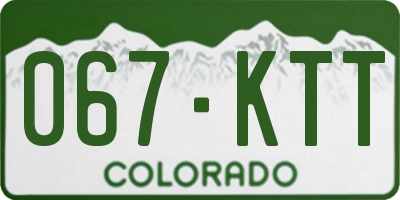 CO license plate 067KTT