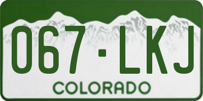 CO license plate 067LKJ