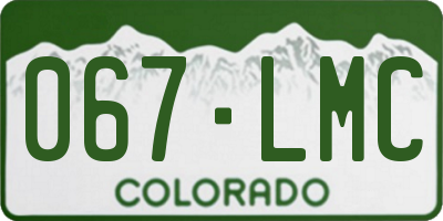 CO license plate 067LMC