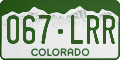 CO license plate 067LRR
