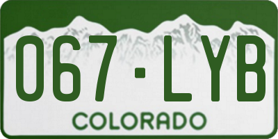 CO license plate 067LYB