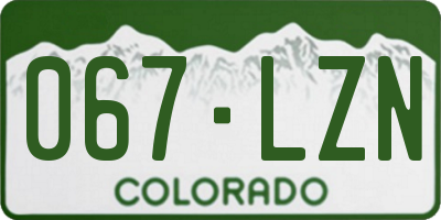CO license plate 067LZN