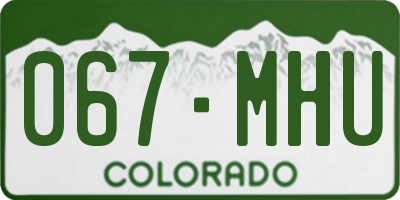 CO license plate 067MHU
