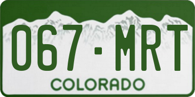 CO license plate 067MRT