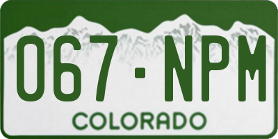 CO license plate 067NPM