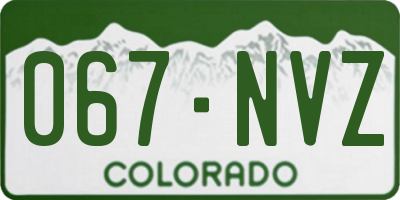 CO license plate 067NVZ