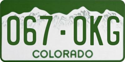 CO license plate 067OKG