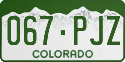 CO license plate 067PJZ