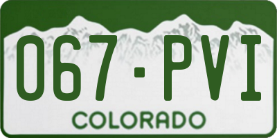 CO license plate 067PVI