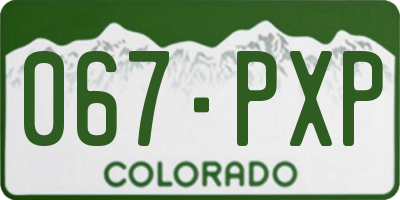 CO license plate 067PXP