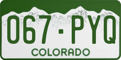 CO license plate 067PYQ