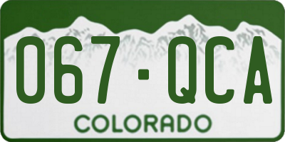 CO license plate 067QCA