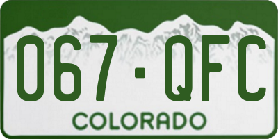CO license plate 067QFC