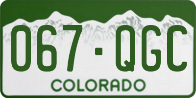 CO license plate 067QGC
