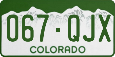CO license plate 067QJX