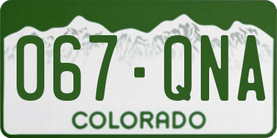 CO license plate 067QNA