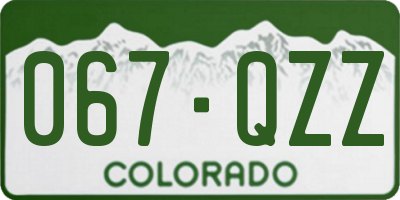 CO license plate 067QZZ