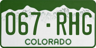 CO license plate 067RHG