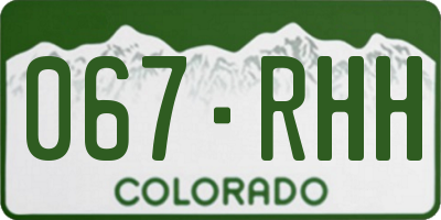 CO license plate 067RHH