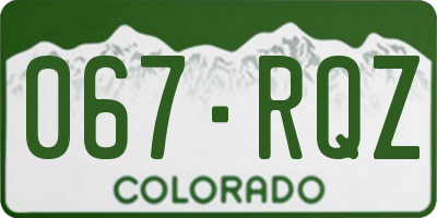 CO license plate 067RQZ