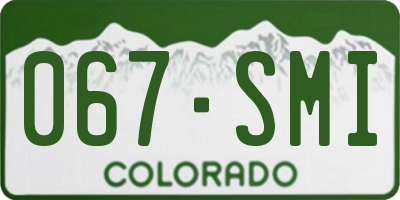 CO license plate 067SMI