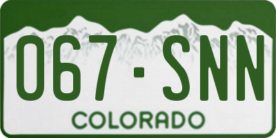 CO license plate 067SNN
