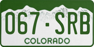CO license plate 067SRB