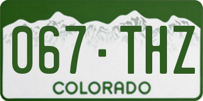 CO license plate 067THZ