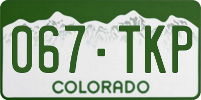 CO license plate 067TKP