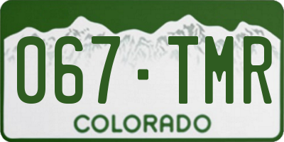 CO license plate 067TMR