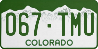 CO license plate 067TMU