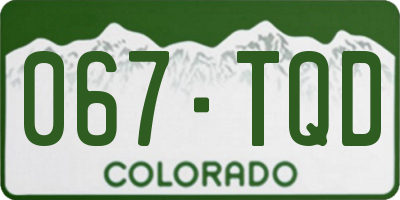 CO license plate 067TQD