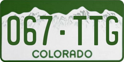CO license plate 067TTG