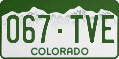 CO license plate 067TVE