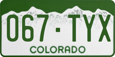 CO license plate 067TYX