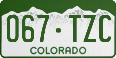 CO license plate 067TZC