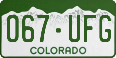 CO license plate 067UFG
