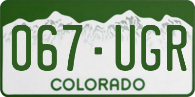 CO license plate 067UGR