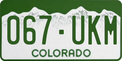 CO license plate 067UKM