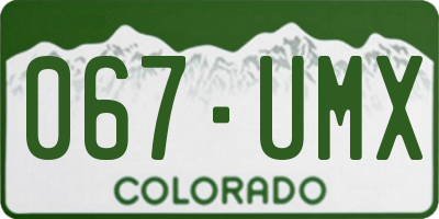 CO license plate 067UMX