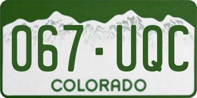 CO license plate 067UQC