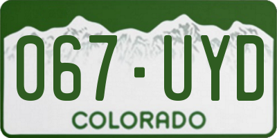 CO license plate 067UYD