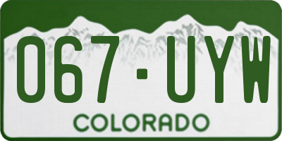 CO license plate 067UYW