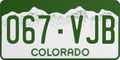 CO license plate 067VJB