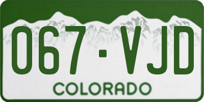 CO license plate 067VJD