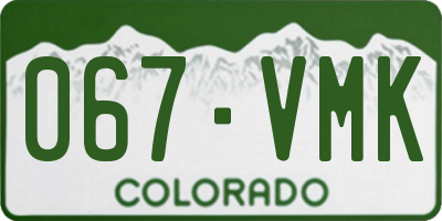 CO license plate 067VMK