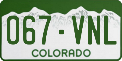 CO license plate 067VNL