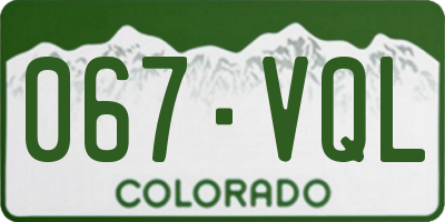 CO license plate 067VQL